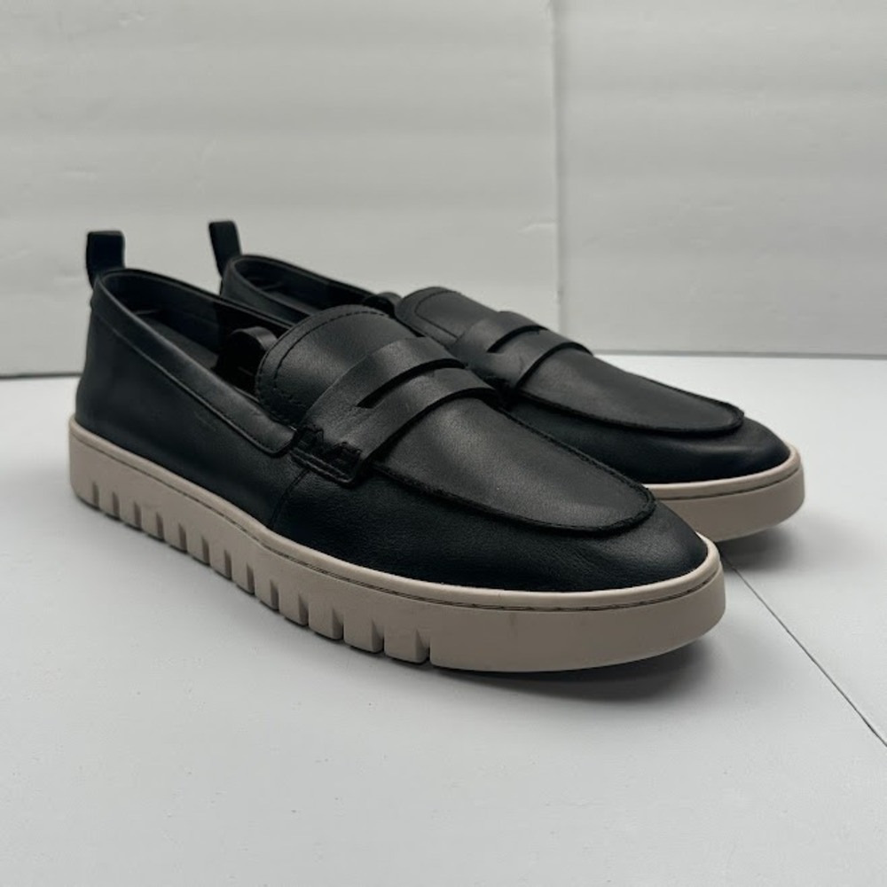 Vionic Uptown Loafer Womens 11 Black Leather Slip On Shoe Comfort Travel